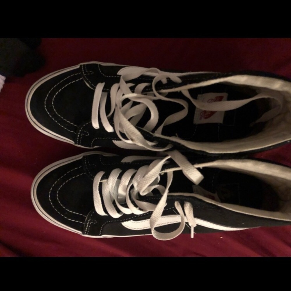 Black and white vans
